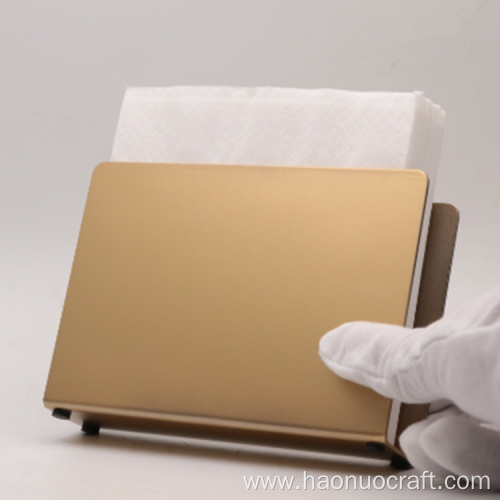 Toallero de papel rectangular vertical minimalista dorado